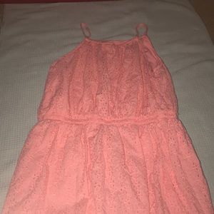 pink laced dress